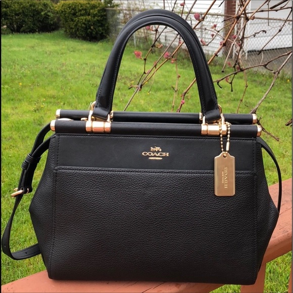 Coach Handbags - COACH GRACE BLACK LEATHER SATCHEL